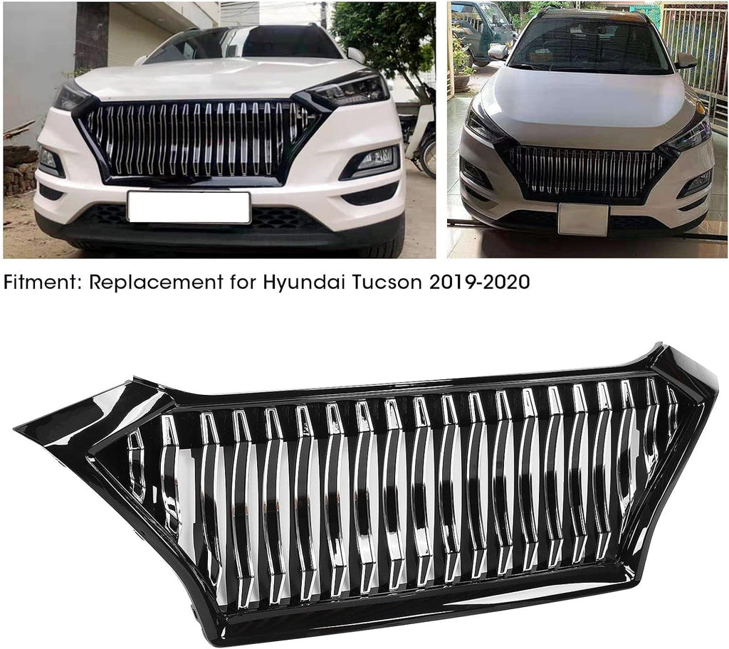 Front Bumper Grille Replacement Radiator Grill for Hyundai Tucson 2019-2020 W290429