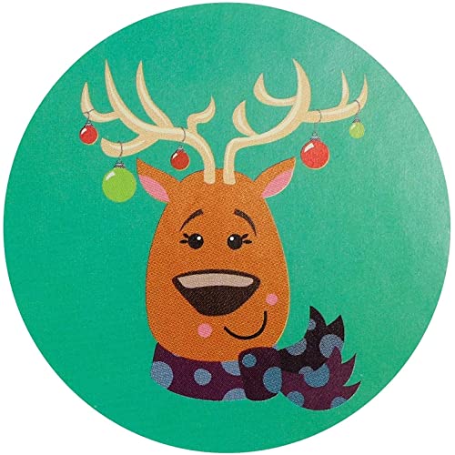 1,000-Piece Self-Adhesive Round Christmas Stickers A37915