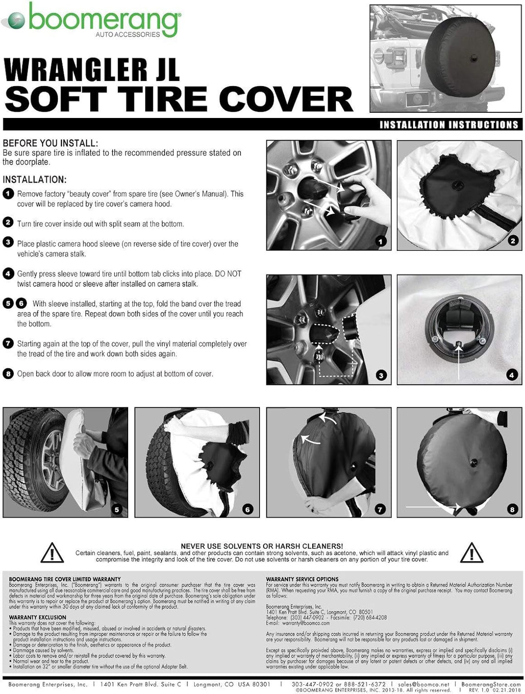 Soft Tire Cover for Jeep Wrangler JL A577642
