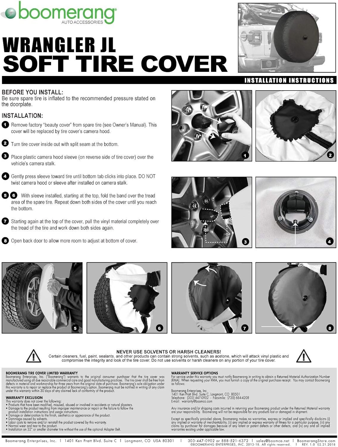Soft Tire Cover for Jeep Wrangler JL A577642