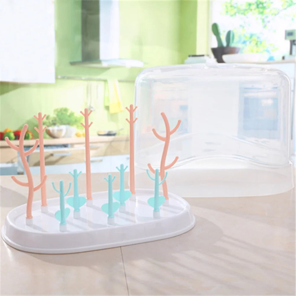 Baby Bottle Drying Rack with Cover S853