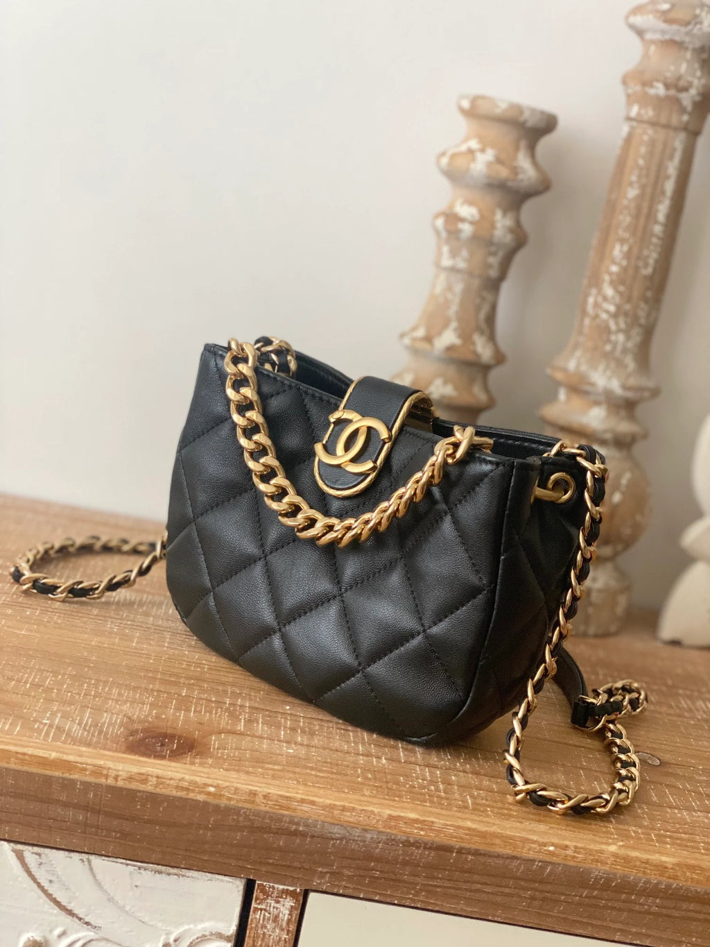 Small Hobo Bag Black A4603