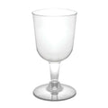Clear 5.5-Ounce Disposable Hard Plastic Wine Glasses Z88257