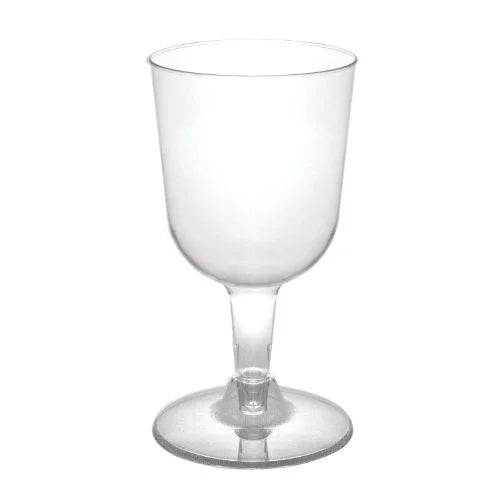 Clear 5.5-Ounce Disposable Hard Plastic Wine Glasses Z88257