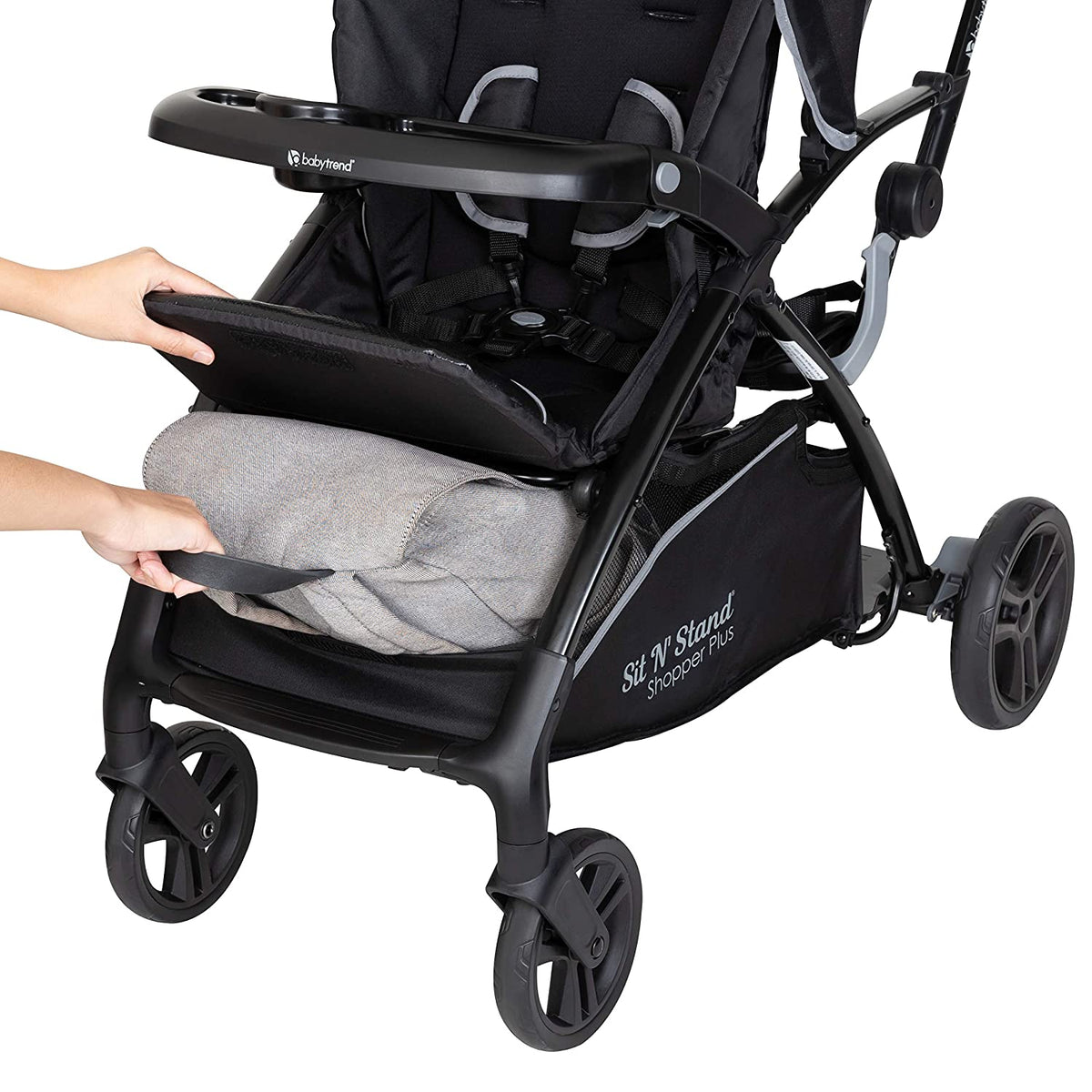 Sit N Stand 5-in-1 Shopper Plus Stroller, Black C8826