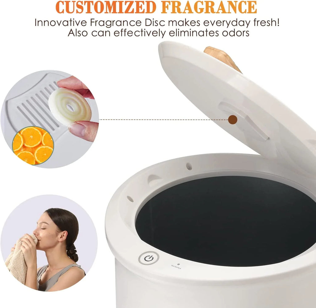 White Bucket Towel Warmer F178