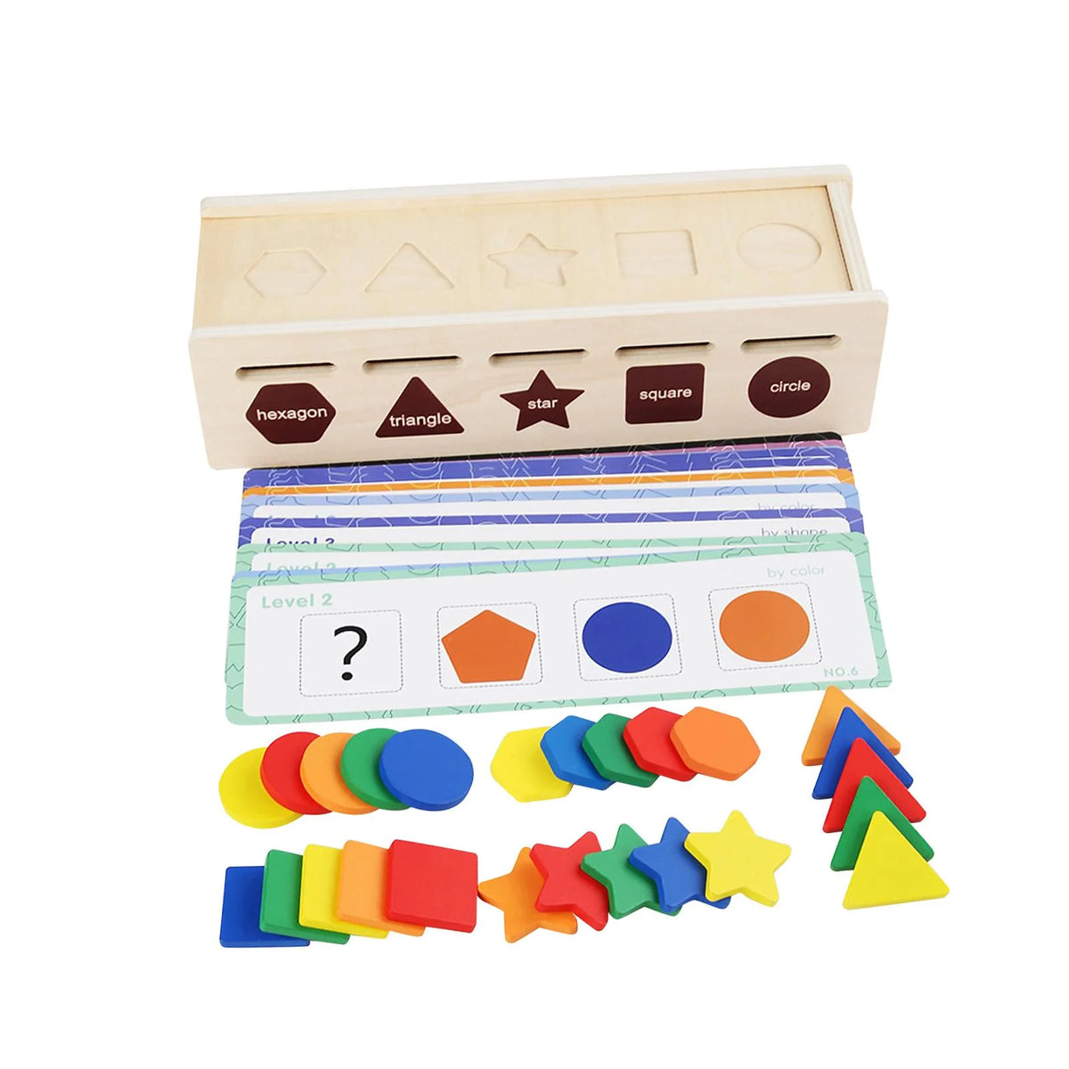 Montessori Geometric Matching Blocks Activity Toy G8693
