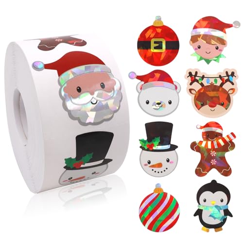 Christmas Stickers 1 Roll 500Pcs S295