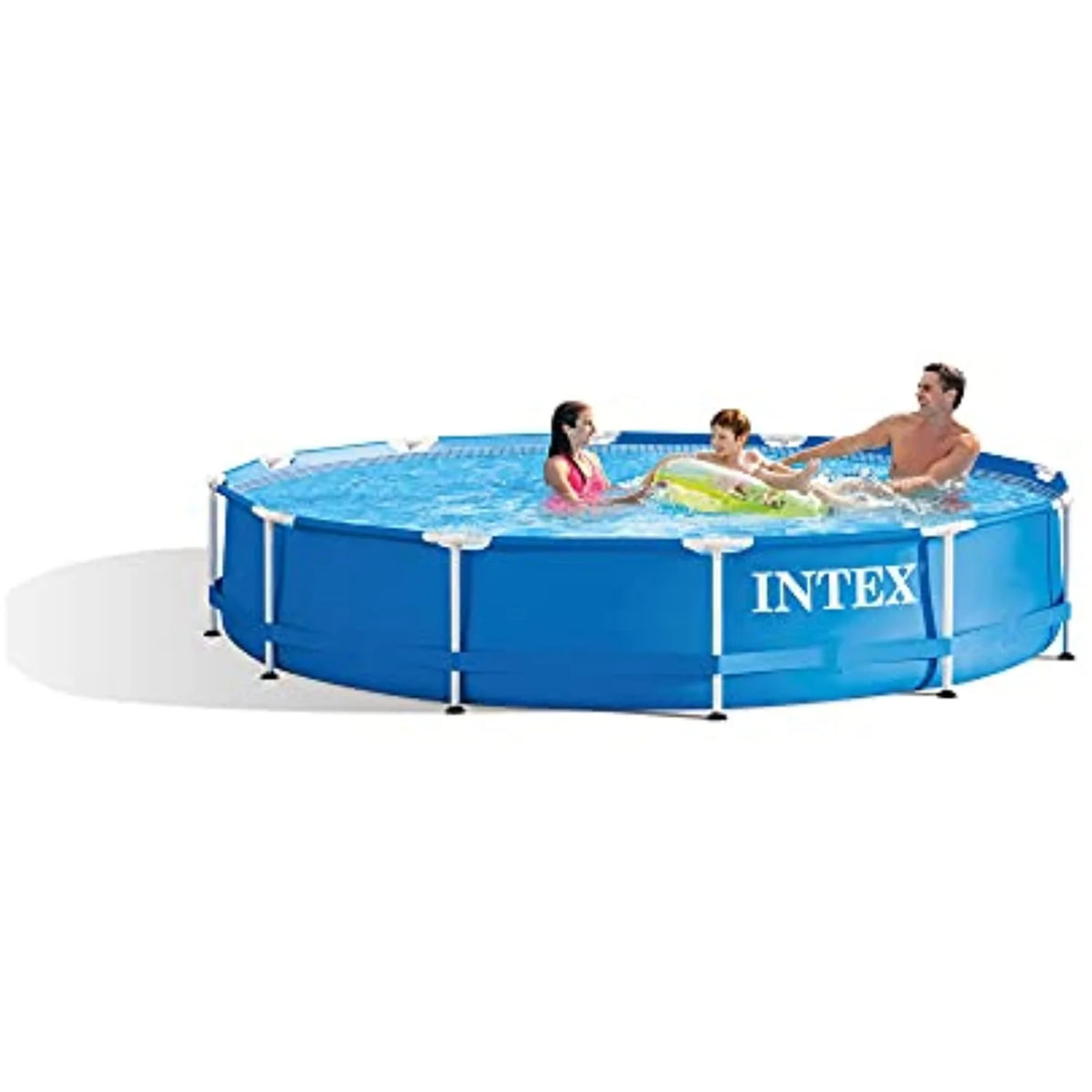12 Ft x 30 Inches Metal Frame Above Ground Swimming Pool with Filter & Cover V2209