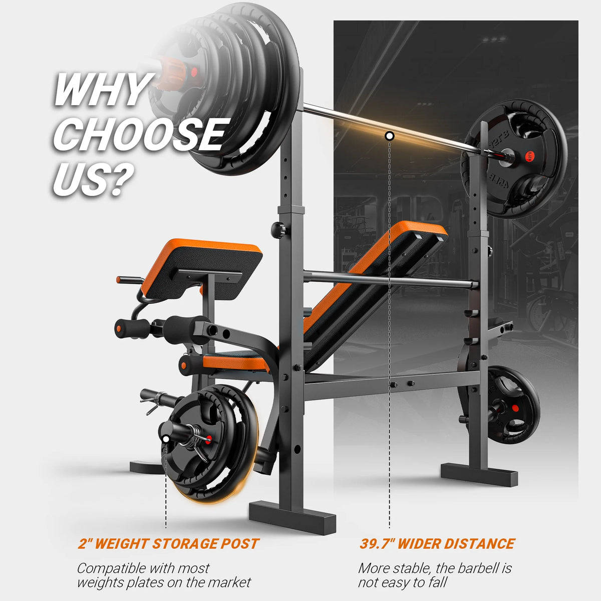 Adjustable Foldable Weight Bench 800 Lbs K227706