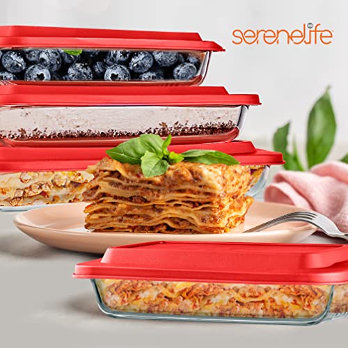4-Piece Glass Baking Dish with Lids Set F7608
