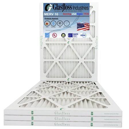 14x22x1 MERV 10 Furnace Air Filter, Qty:4 T2445