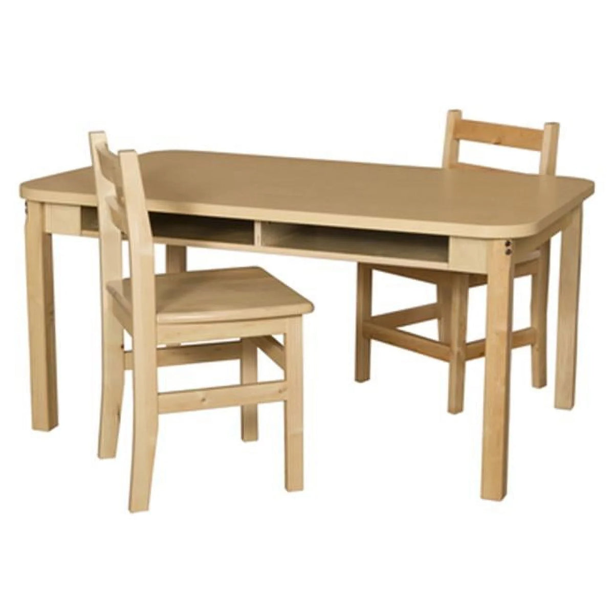 Four Seat Student Desk with Hardwood Legs C5855