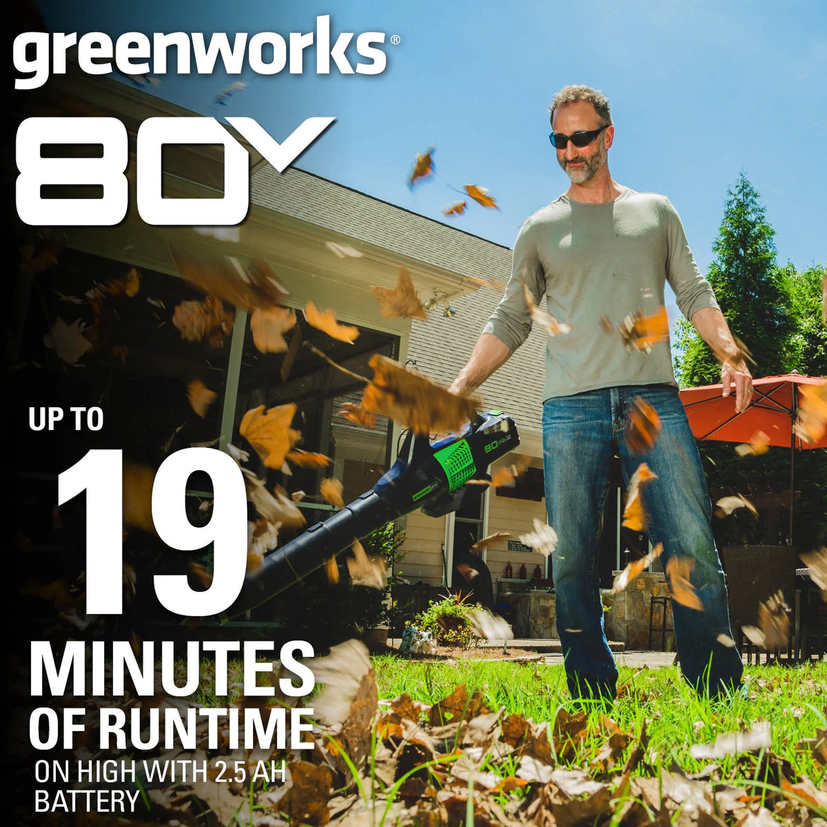 80V Brushless Leaf Blower with 2.5 Ah Battery & Charger C45922