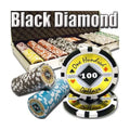 500ct Black Diamond 14g Poker Chip Set in Aluminum Metal Carry Case E2600