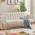 Velvet Convertible Sofa Bed with Metal Legs L566684