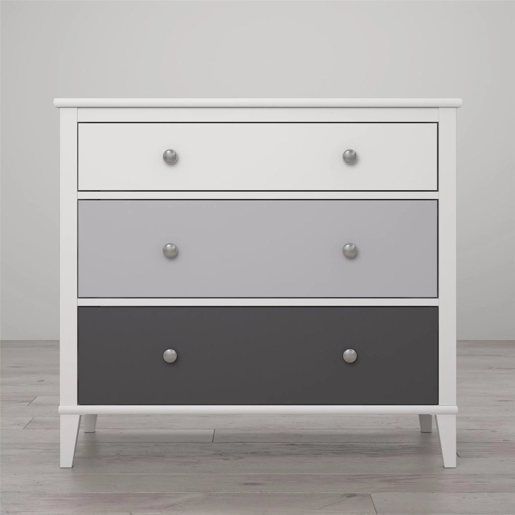 White 3 Drawer Dresser E3775