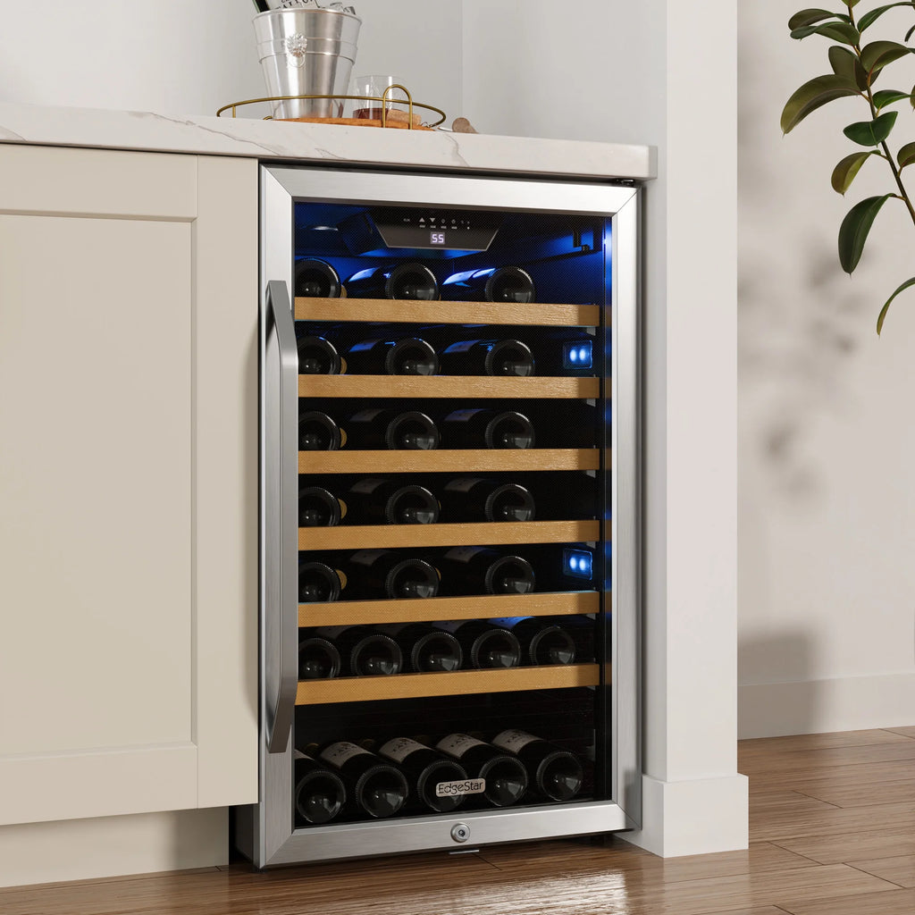 44 Bottle Capacity Free Standing Wine Cooler Stainless Steel M263544