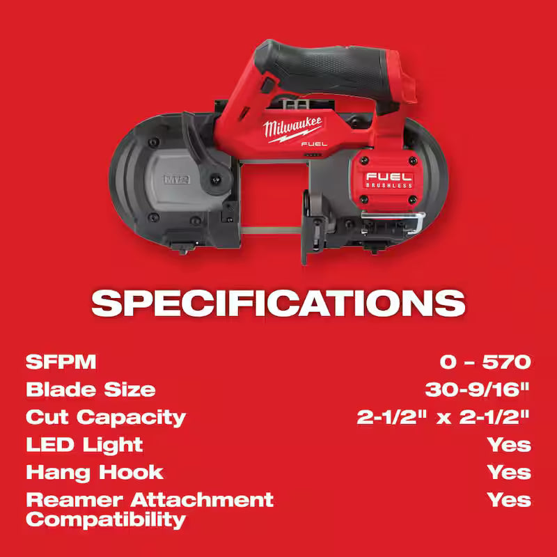 12V Cordless Compact Band Saw with 3.0 Ah Battery Pack B2389