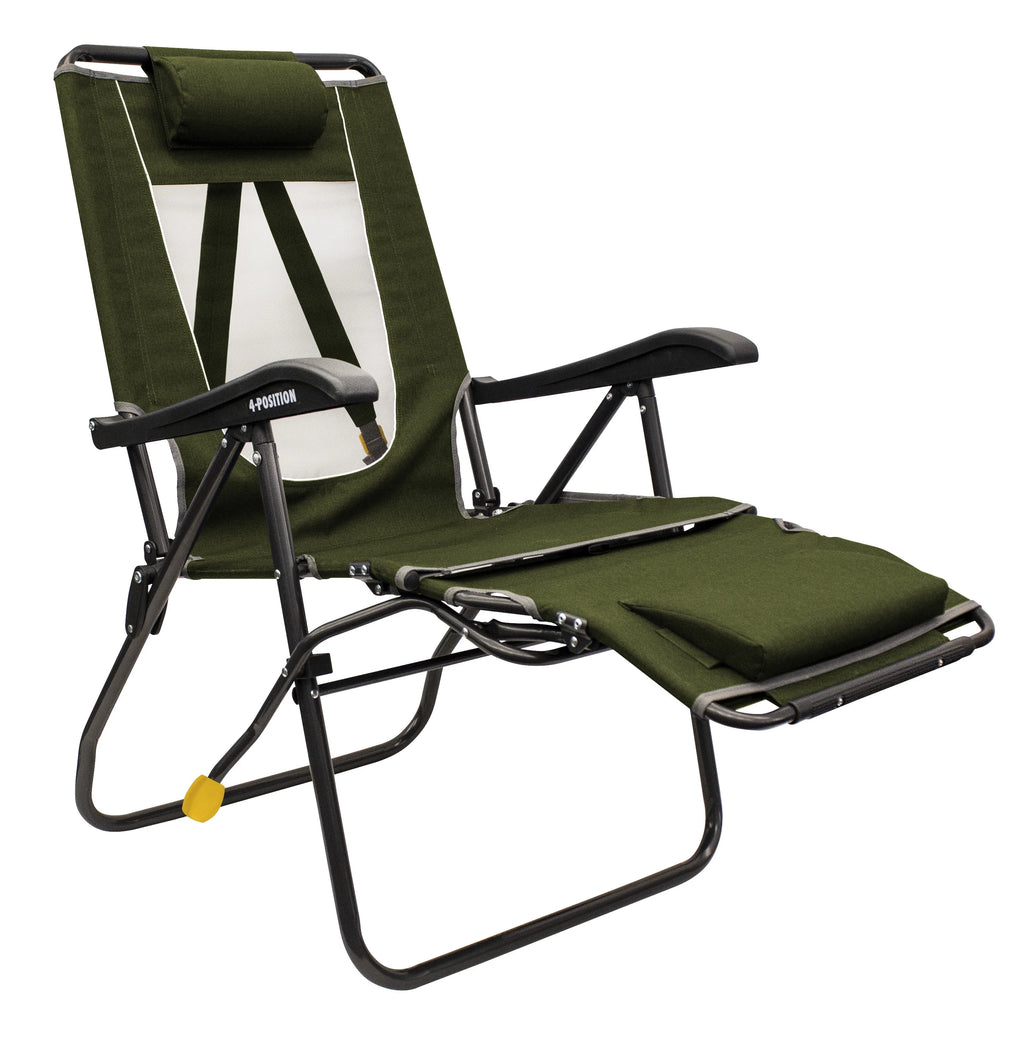 Adjustable Folding Recliner Camping Chair, Heathered Loden H881648