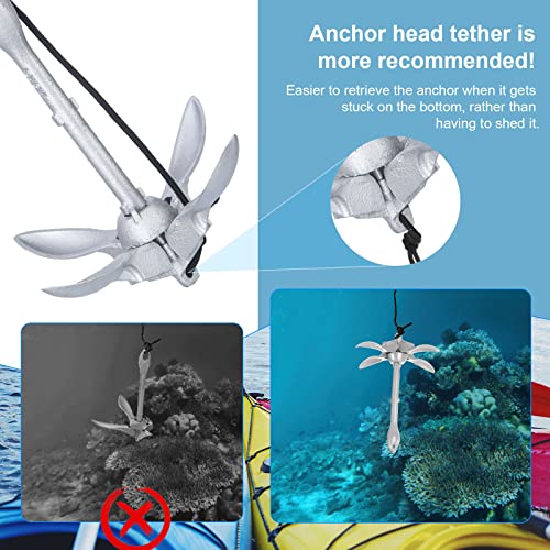 3.5 lbs Foldable Grapnel Kayak Anchor V8092