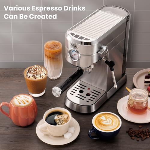 Beige Espresso Machine with Milk Frother M39607