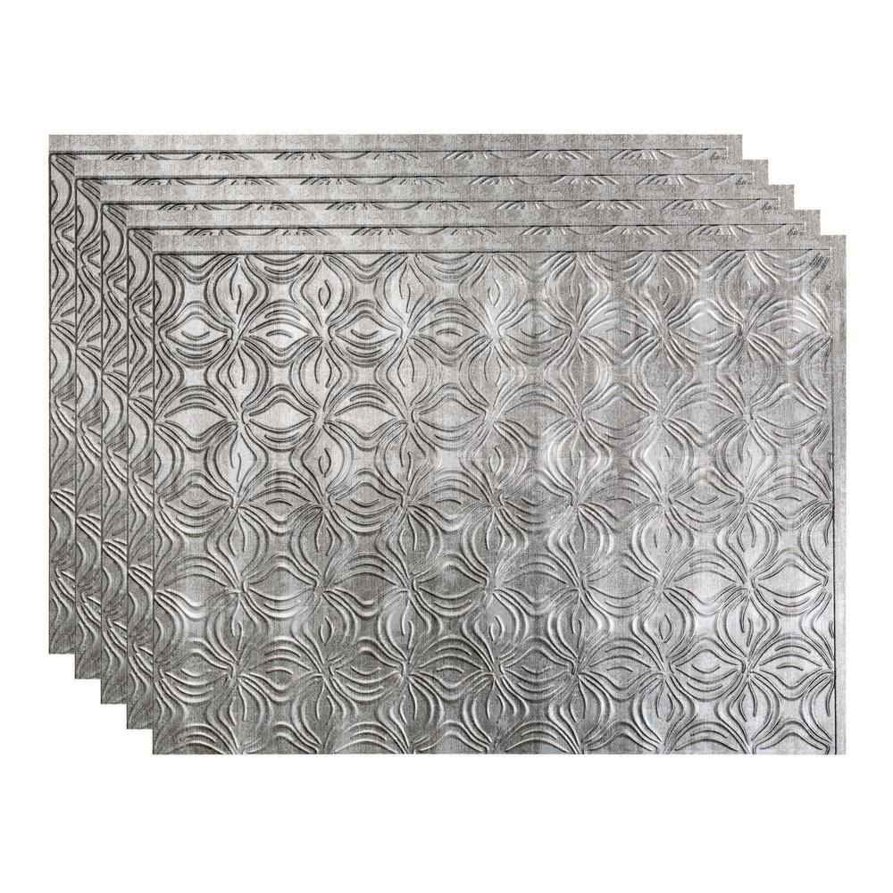 Crosshatch Silver Backsplash Kit J996