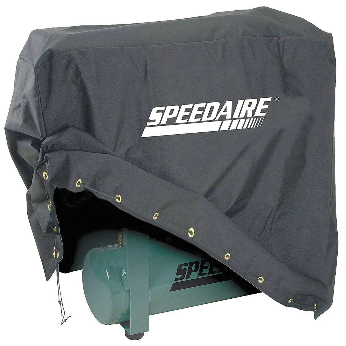 Black Vinyl Backed Polyester Air Compressor Cover R5643