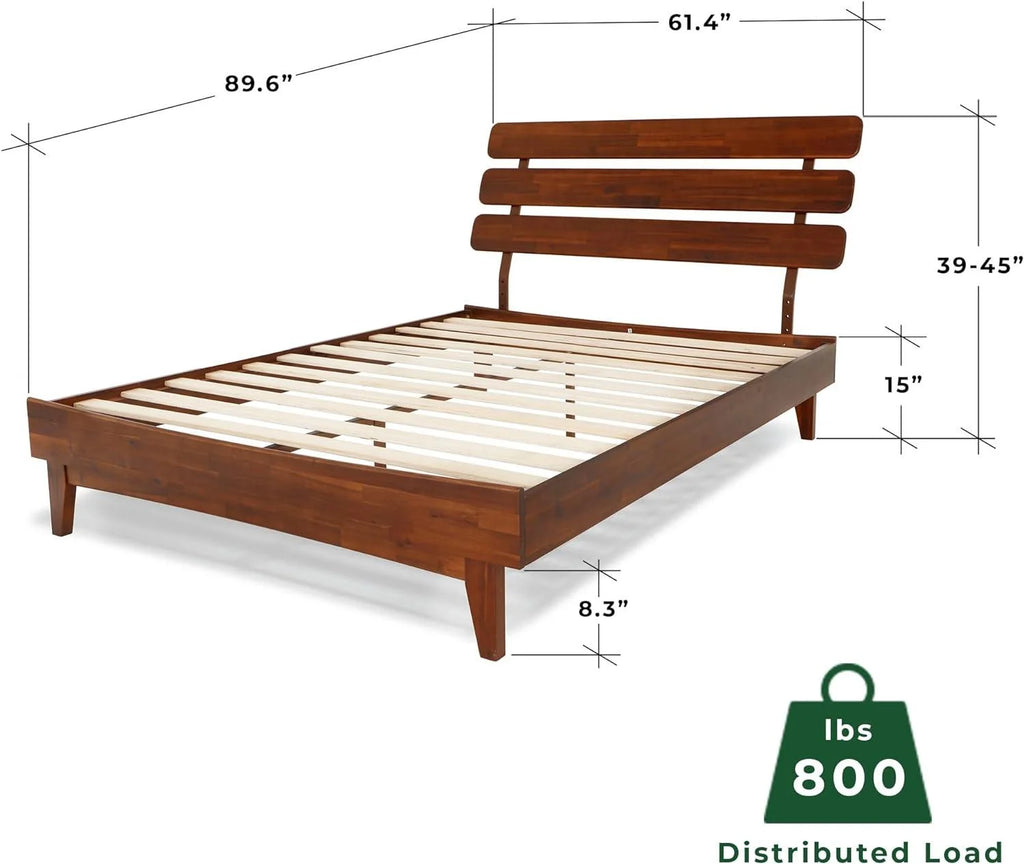 Queen Bed Frame with Adjustable Headboard K523