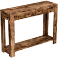 40"L 2-Drawers 1-Shelf Brown Reclaimed Wood Console Table H4882