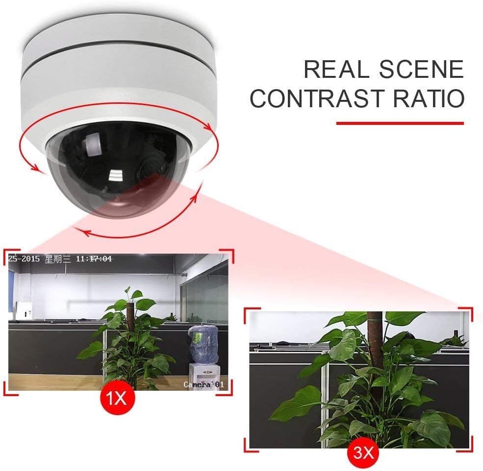 PTZ Camera Outdoor IP Camera POE Zoom 5.0mp 65FT IR Distance Security Camera IP66 Weatherproof B354444
