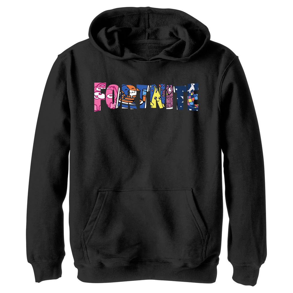 Boy's Pull Over Hoodie Black Large C74601