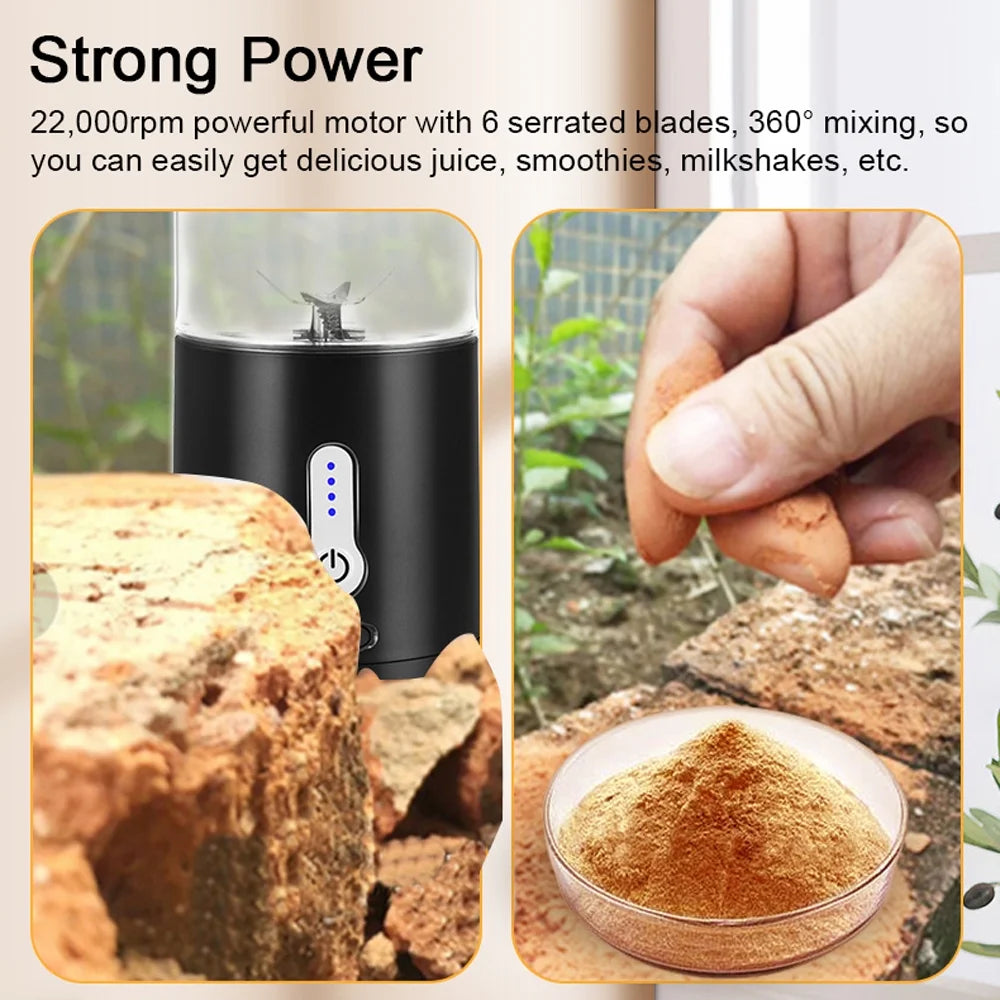 Portable Blender Cup USB Electric Juicer 530ml L194