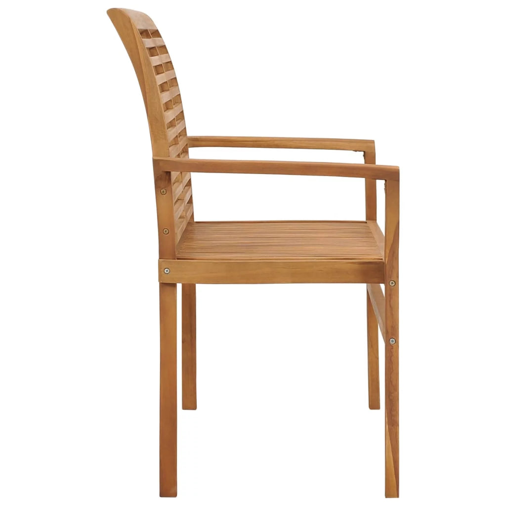 Teak Wood Patio Bench with Taupe Cushion M640