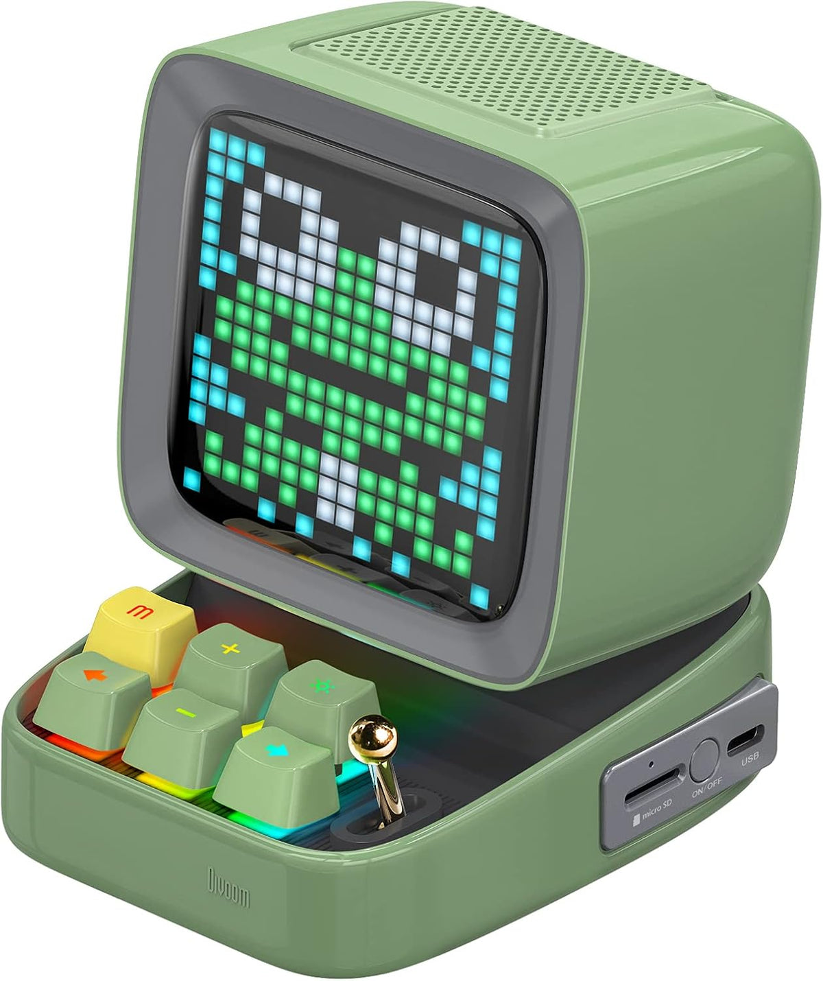 Blue Retro Pixel Art Bluetooth Speaker with 16X16 LED Screen D42734