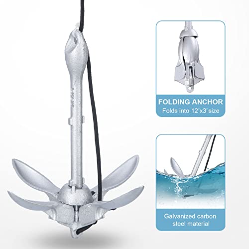 3.5 lbs Foldable Grapnel Kayak Anchor V8092
