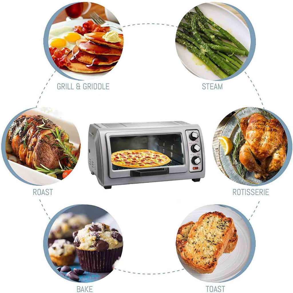 6-Slice Countertop Toaster Oven with Bake Pan Y593021
