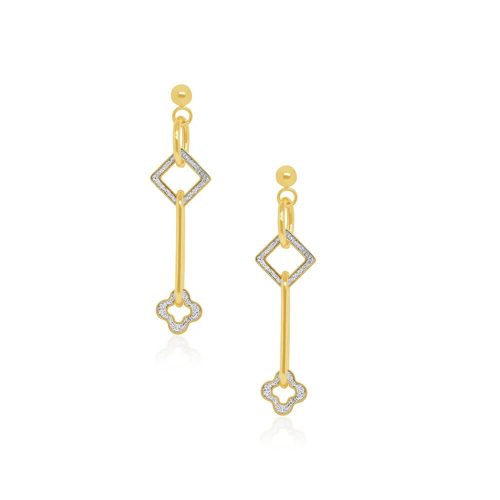 9k Yellow Gold Drop & Dangle Earrings S42088