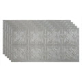 Argent Silver Decorative Vinyl Glue Up Ceiling Tile 5 Pack A8045