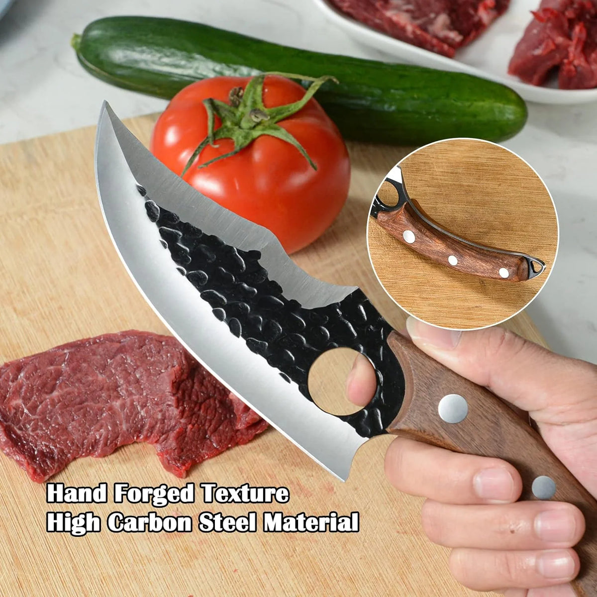 6" High Carbon Steel Viking Knife J114354