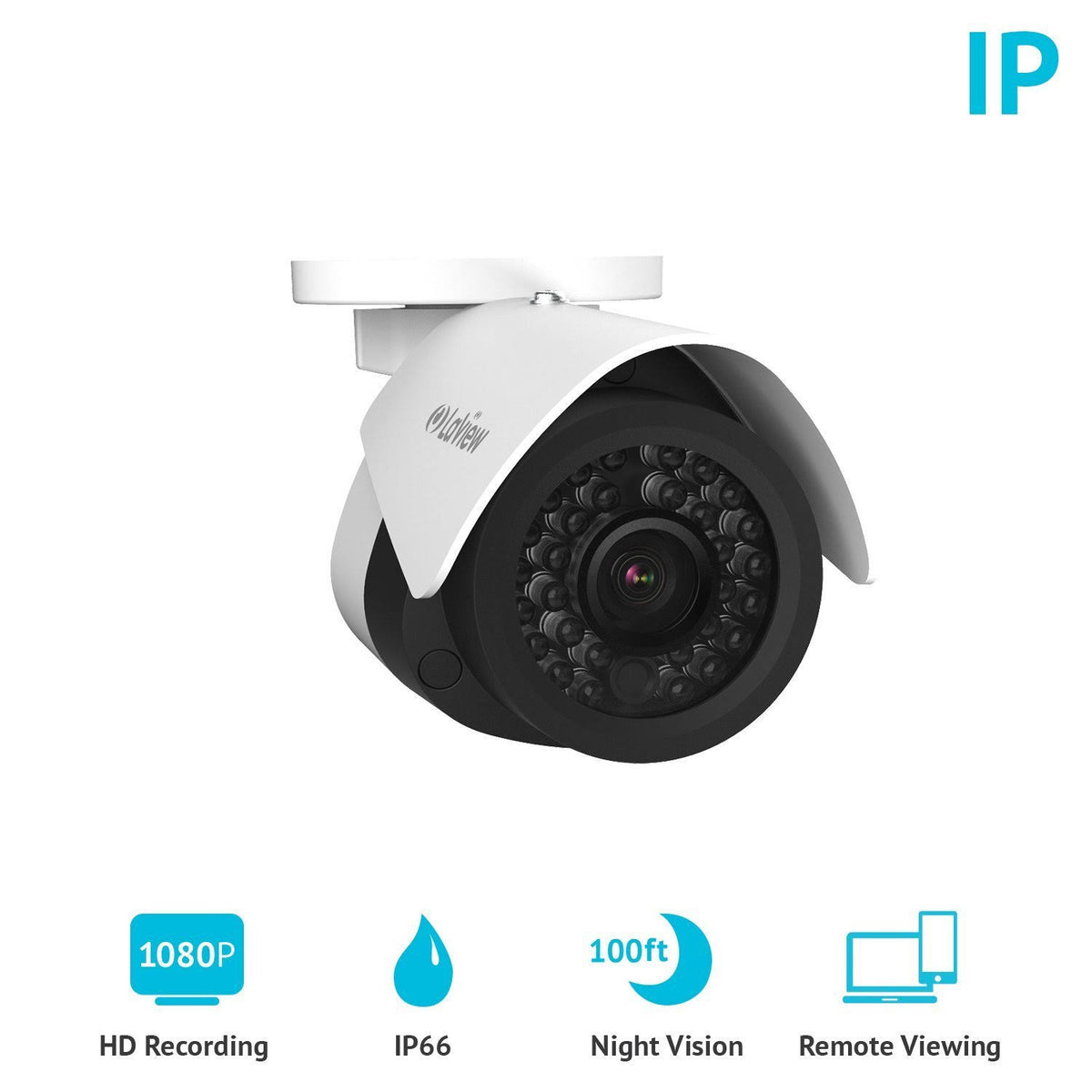 8 Camera 1080p IP PoE Security System with 2TB HDD White M198