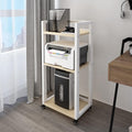 3-Tier Mobile Printer Stand with Storage (Walnut) O136