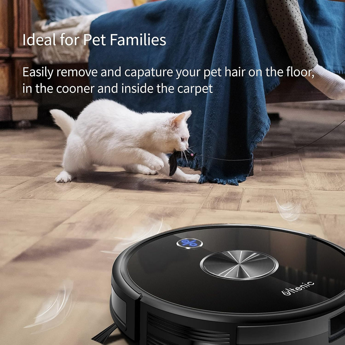 Robot Vacuum Cleaner and Mop, 2500Pa Suction, 150Mins Runtime E527