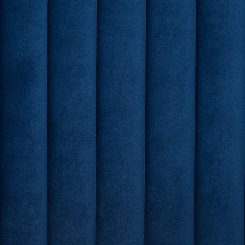 Navy Blue Velvet Queen Size Platform Bed I7894