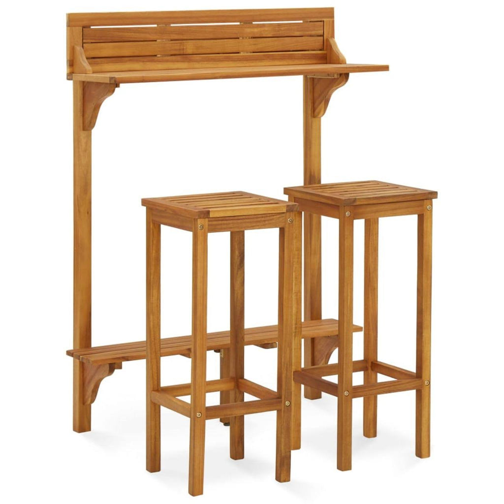3 Piece Solid Acacia Wood Garden Furniture Set P639