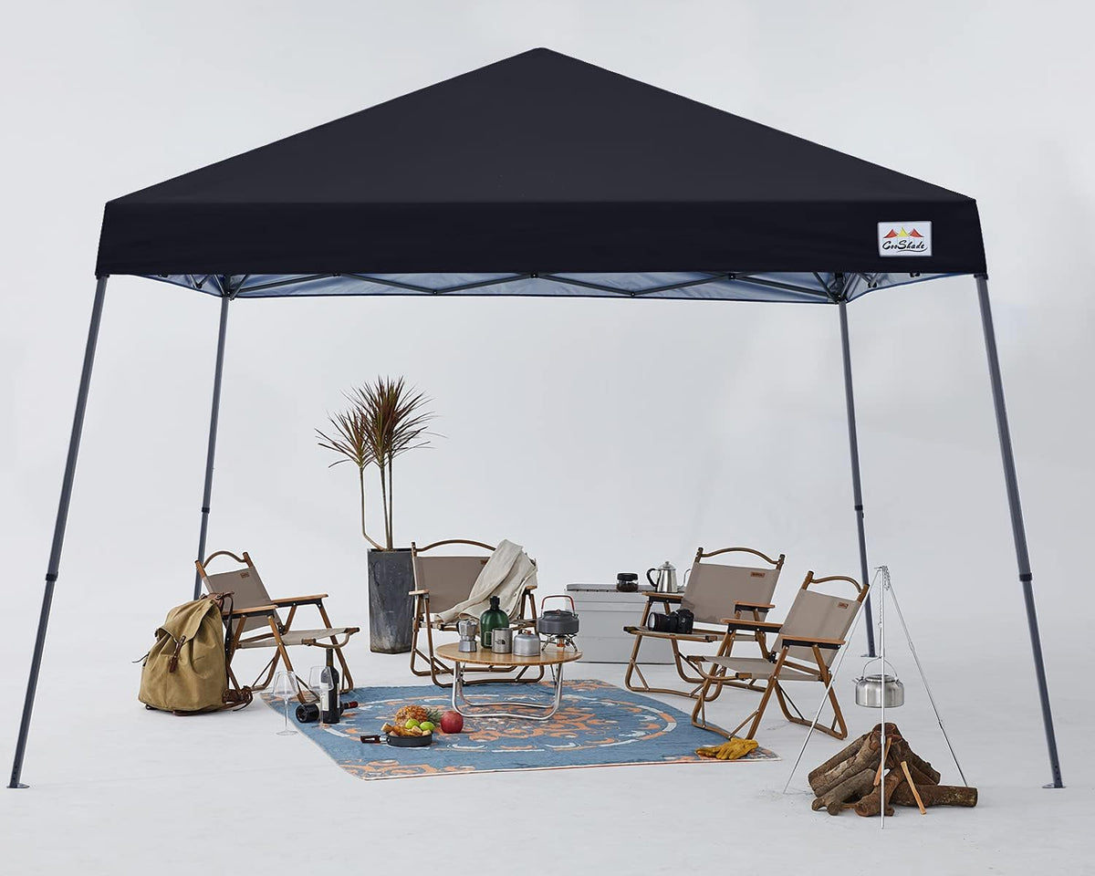 10x10ft Black Pop Up Canopy Tent R87170