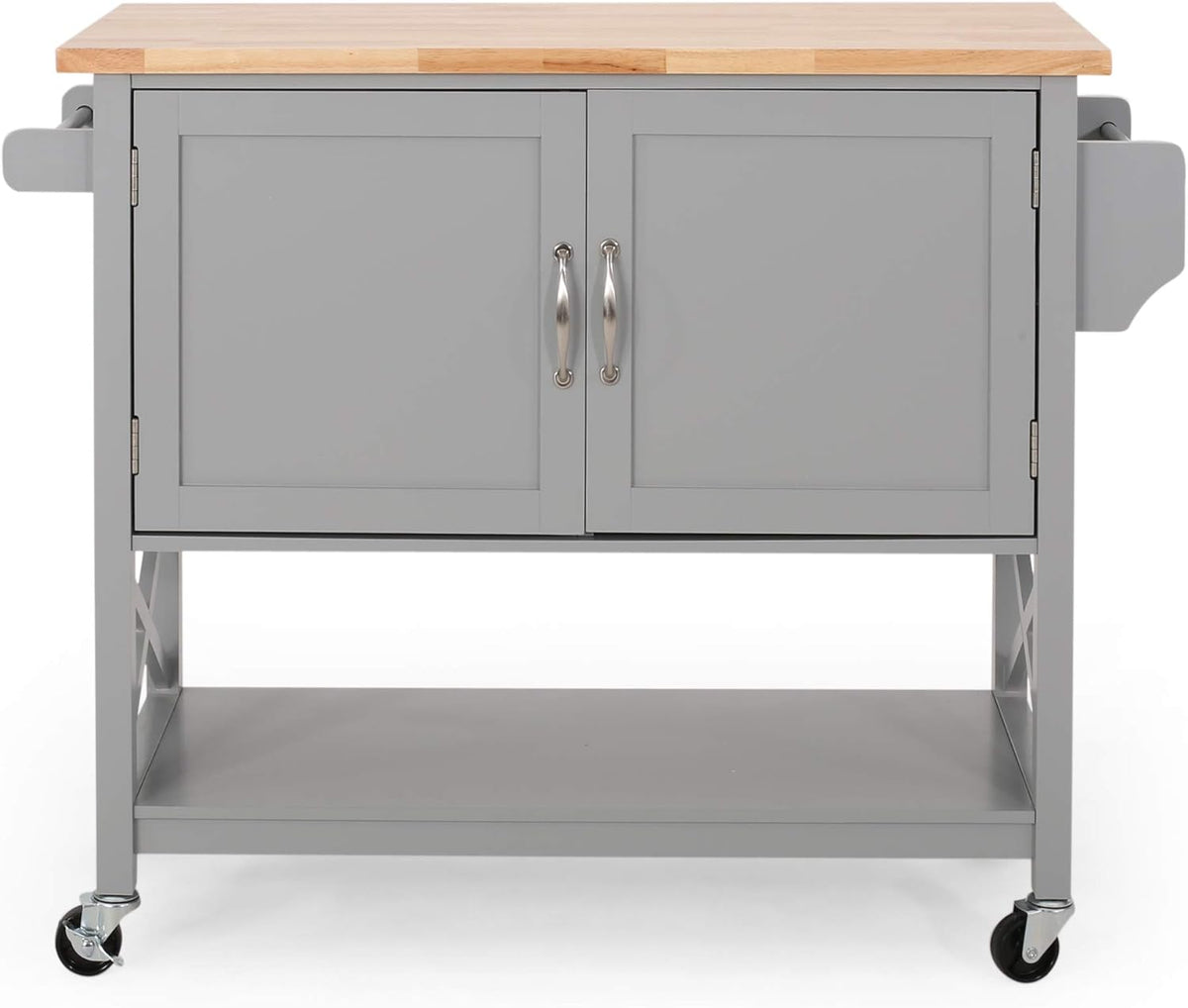 Gray Kitchen Cart with Wheels Y190261