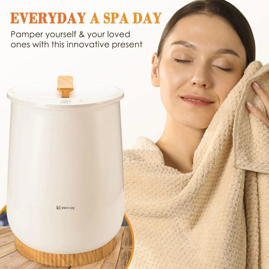 White Bucket Towel Warmer F178