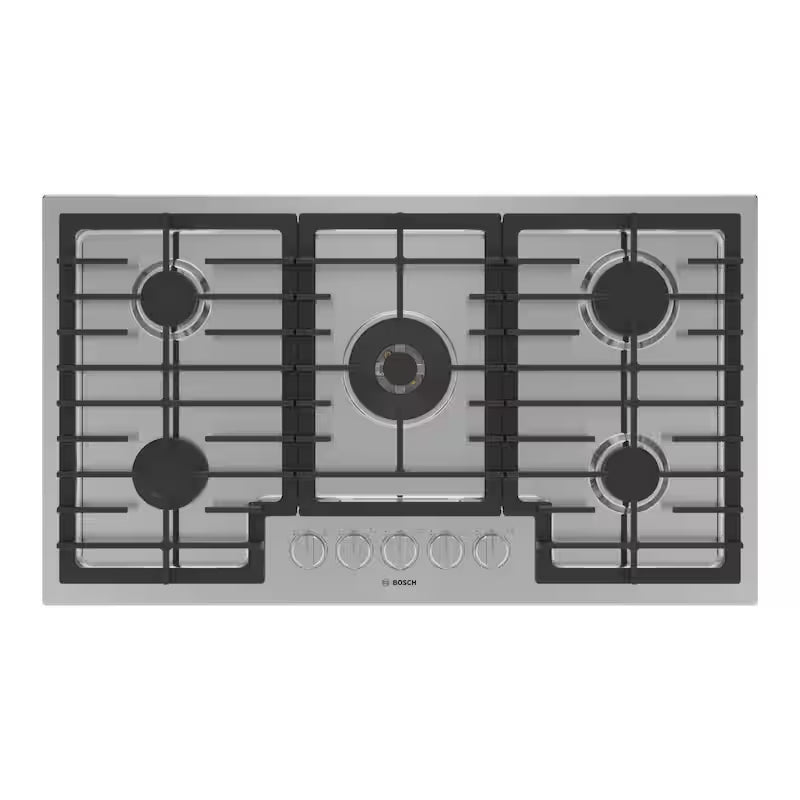 36 in. Gas Cooktop in Stainless Steel with 5 Burners Z708
