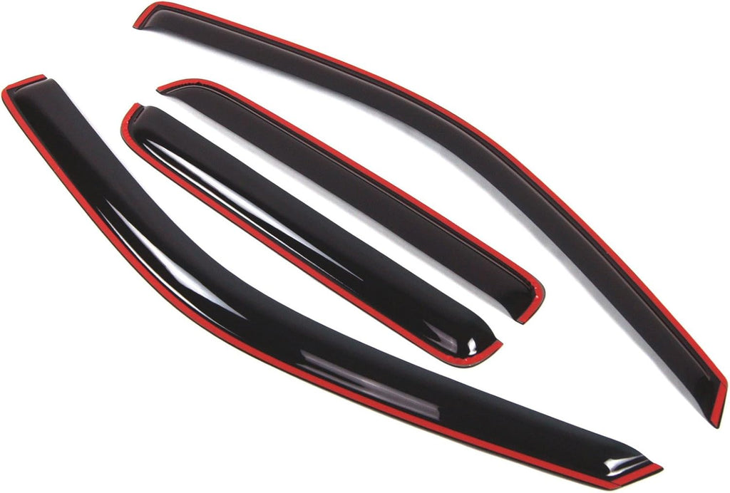 Dark Smoke 4 Pcs Set In-Channel Window Visor Rain Guard M6151
